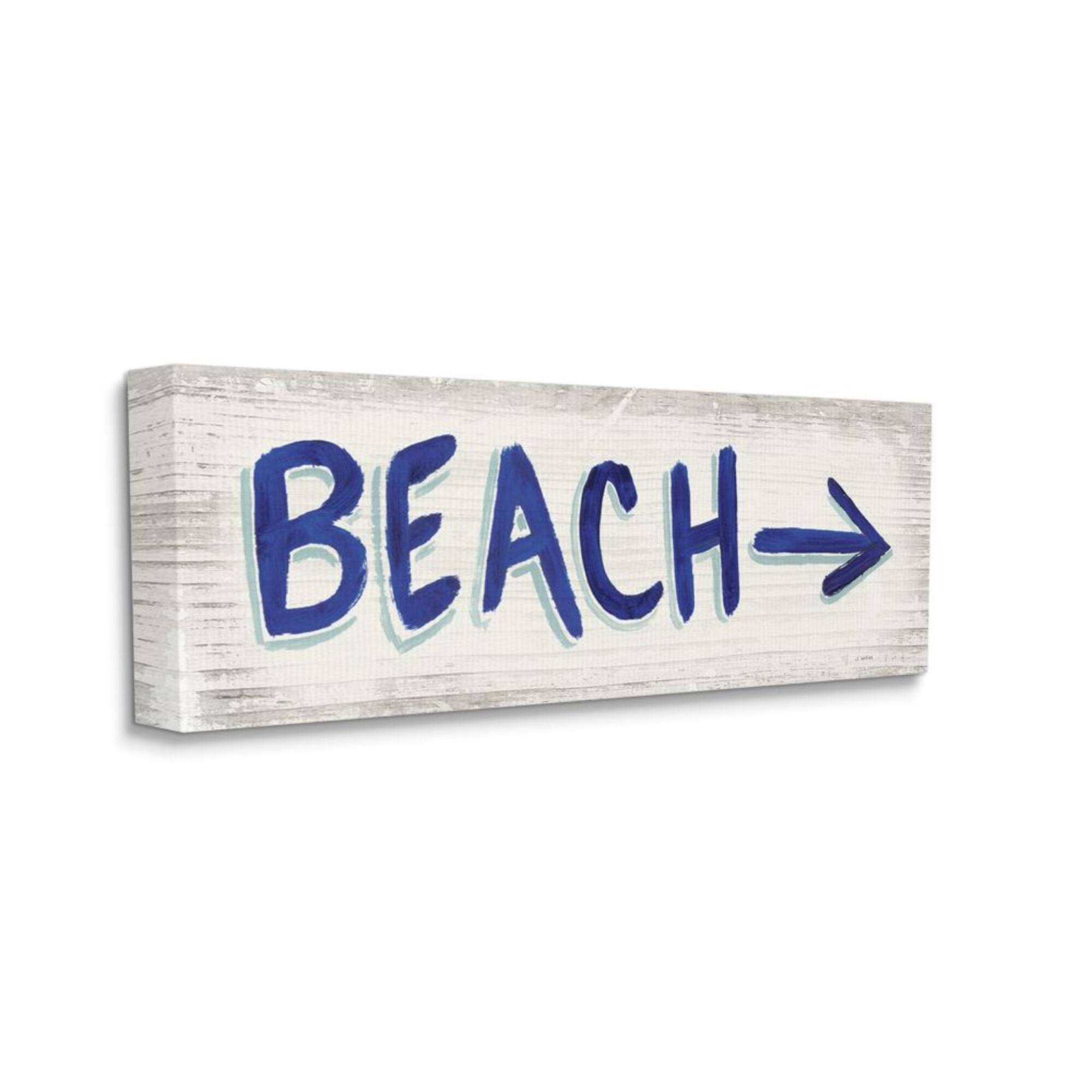 Stupell Industries Beach This Way Arrow Canvas Wall Art